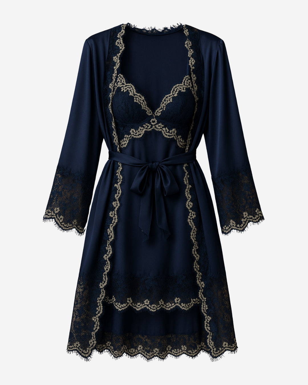 Conjunto Laurent Opium - Camisola + Robe e Calcinha