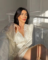 Conjunto Sonho Camisola, Robe e Calcinha