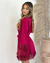 Conjunto Héstia - Camisola + Robe e Calcinha