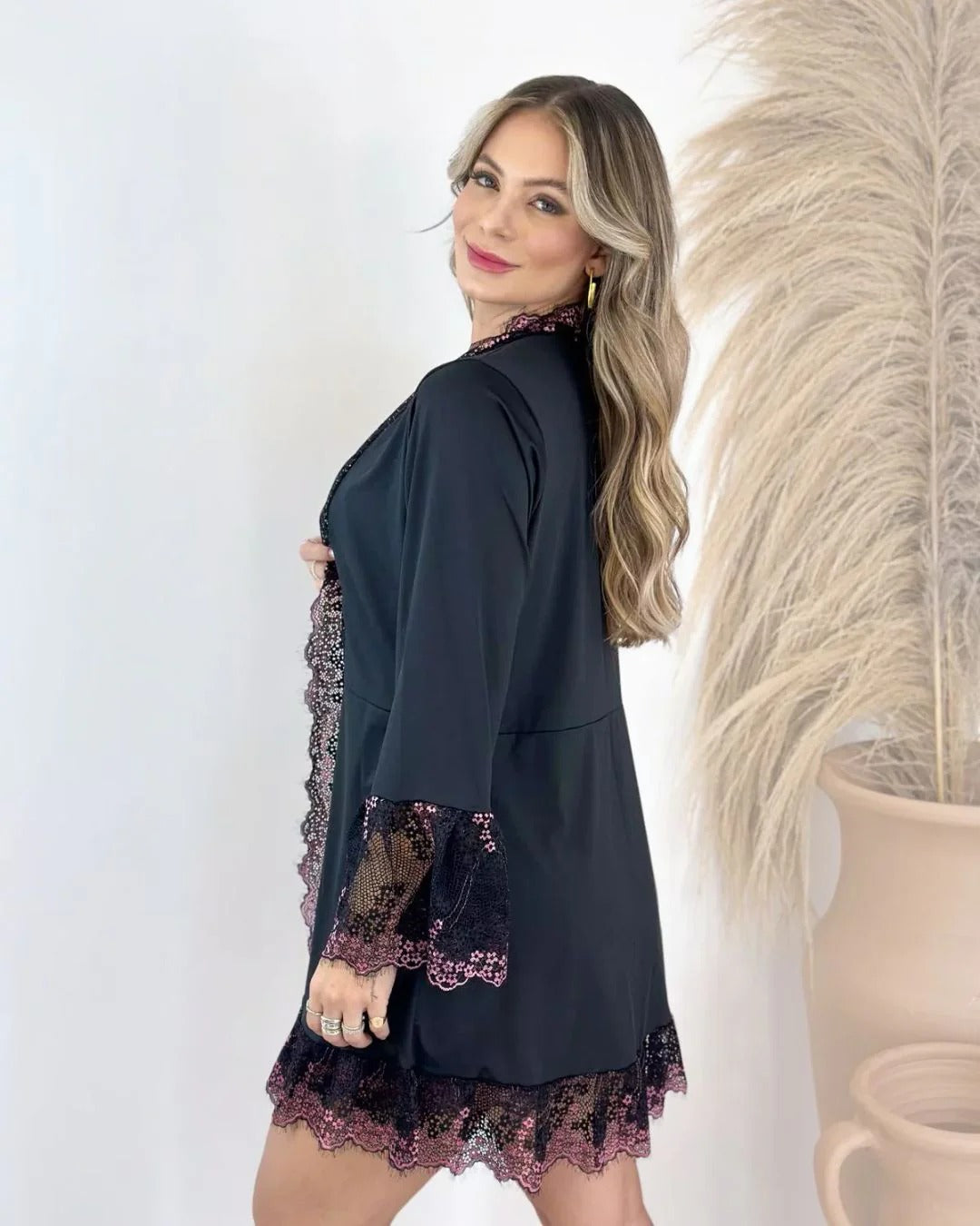 Conjunto Têmis - Camisola + Robe e Calcinha